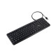 TooQ Teclado USB, 104 teclas, Negro